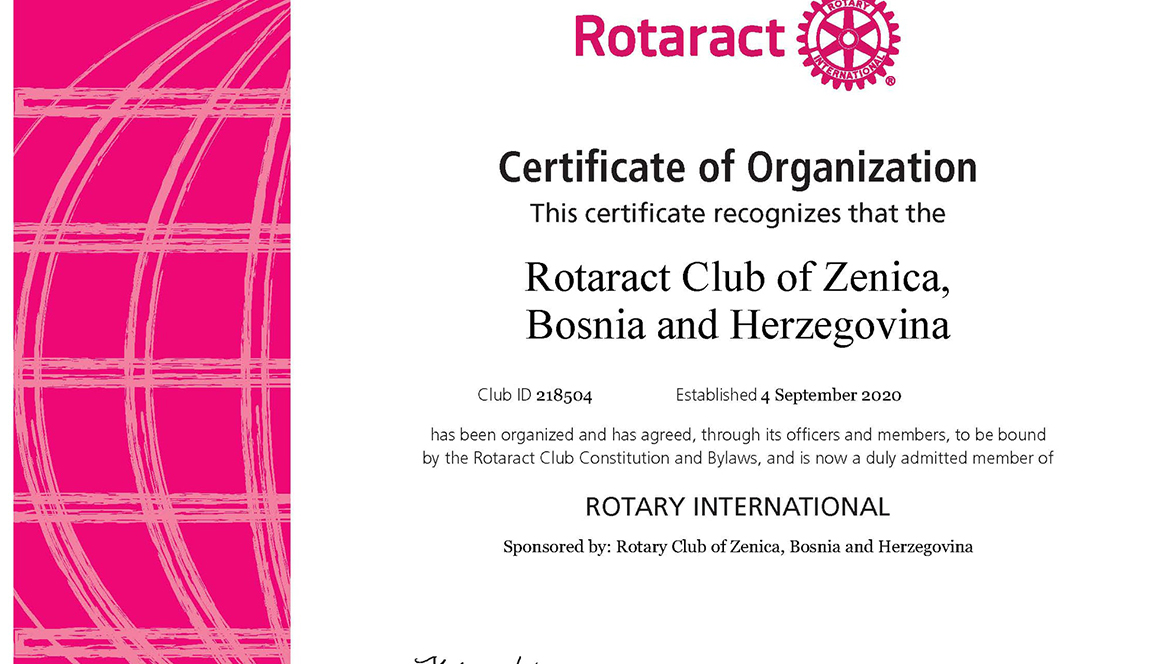 Osnivanje Rotaracta Zenica